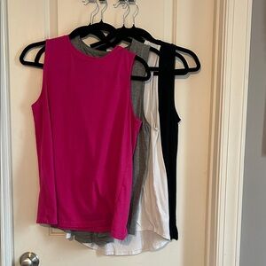 Women's Sleeveless Tops - Pink, Gray, White, and Black